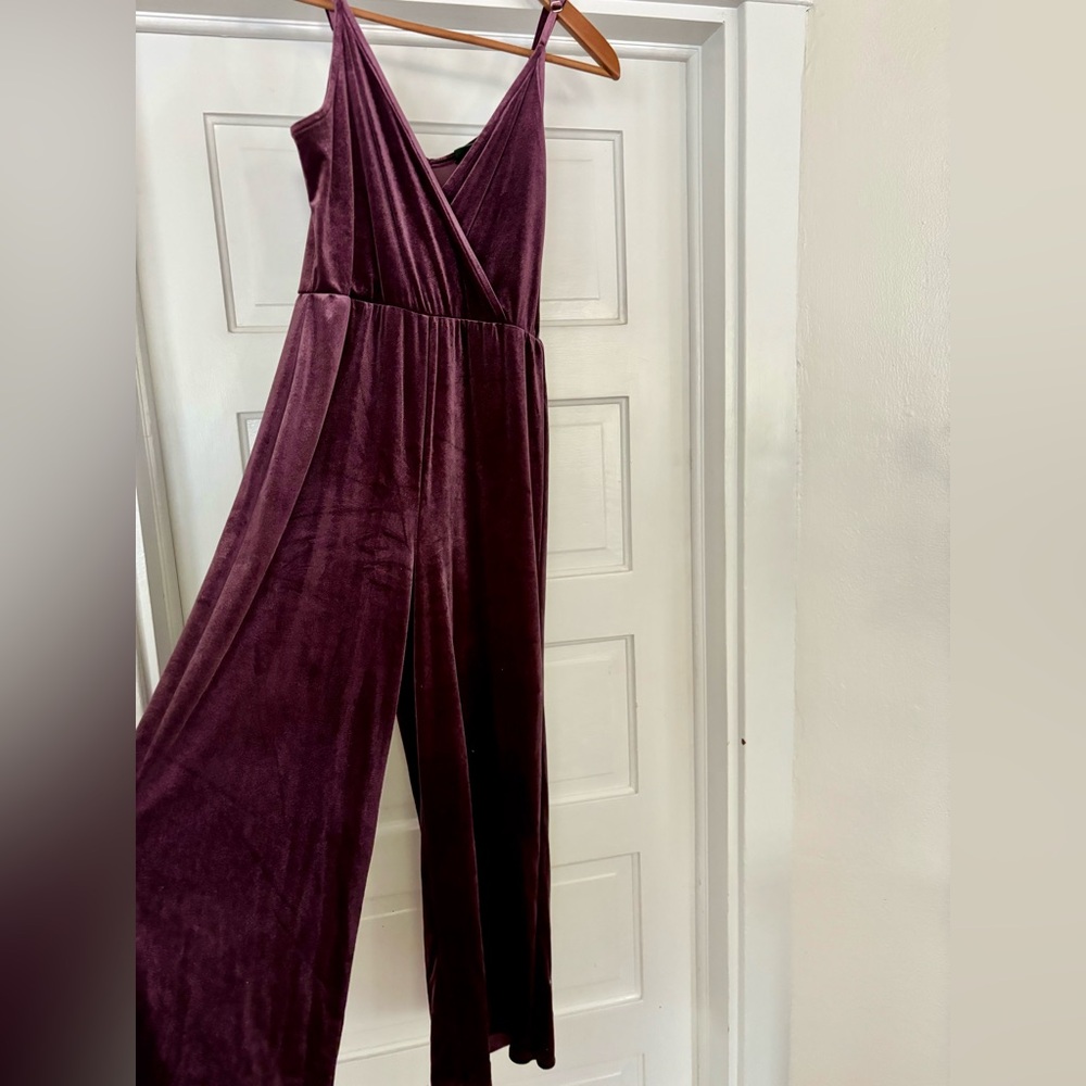 Purple Velvet Jumpsuit